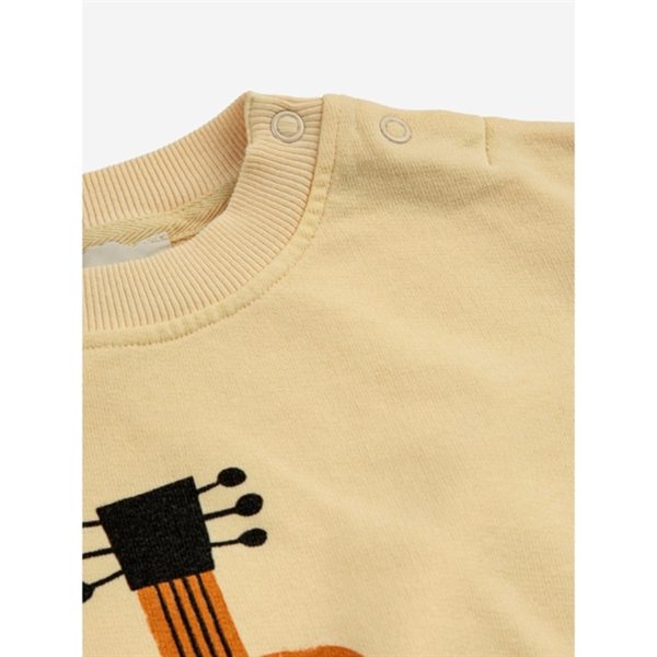 Bobo Choses Baby Acoustic Guitar Sweatshirt Round Neck Light Yellow Online Sale