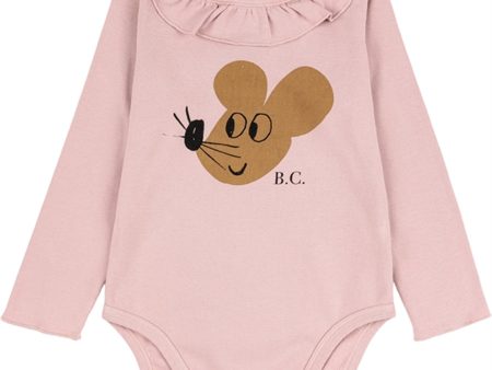 Bobo Choses Pink Mouse Ruffle Collar Body For Discount