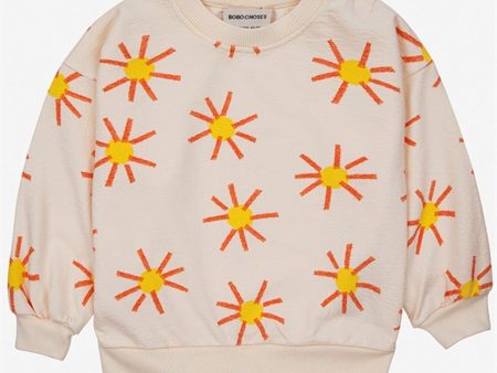 Bobo Choses Baby Sun All Over Sweatshirt Round Neck Offwhite Fashion