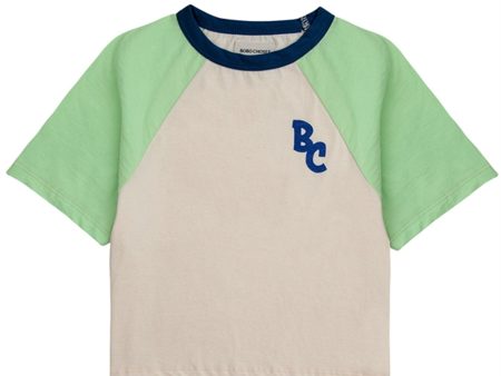 Bobo Choses Bc Color Block Raglan Sleeves T-Shirt Jade Green For Cheap