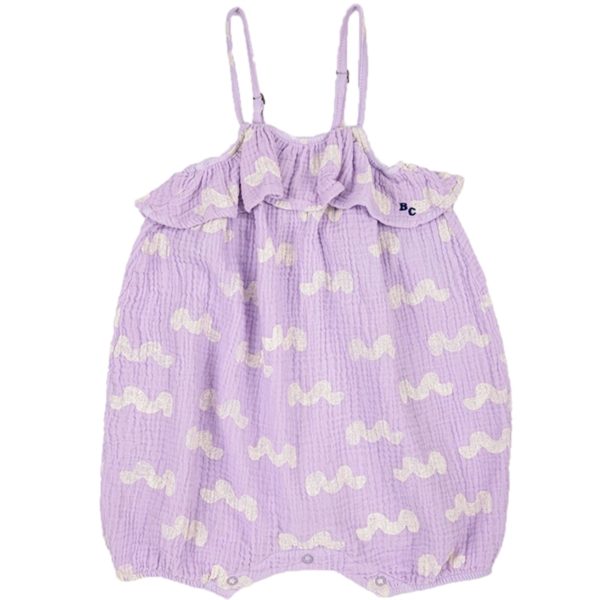 Bobo Choses Lavender Waves All Over Romper For Cheap