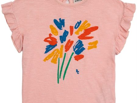 Bobo Choses Baby Fireworks Ruffle T-Shirt Pink on Sale