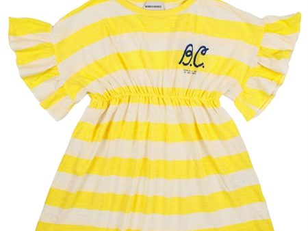 Bobo Choses Yellow Stripes Flæse Kjole on Sale