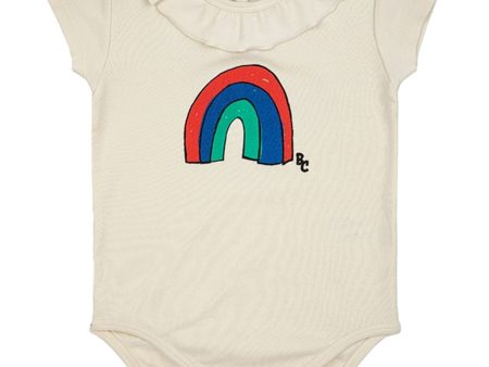 Bobo Choses Baby Rainbow Ruffle Collar Body Short Sleeve Offwhite Online Hot Sale