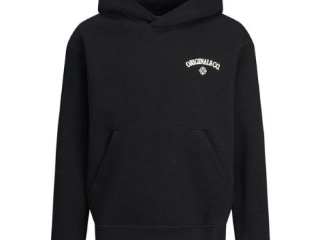 Jack & Jones Junior Black Jorsantorini Graphic Sweat Hoodie Discount