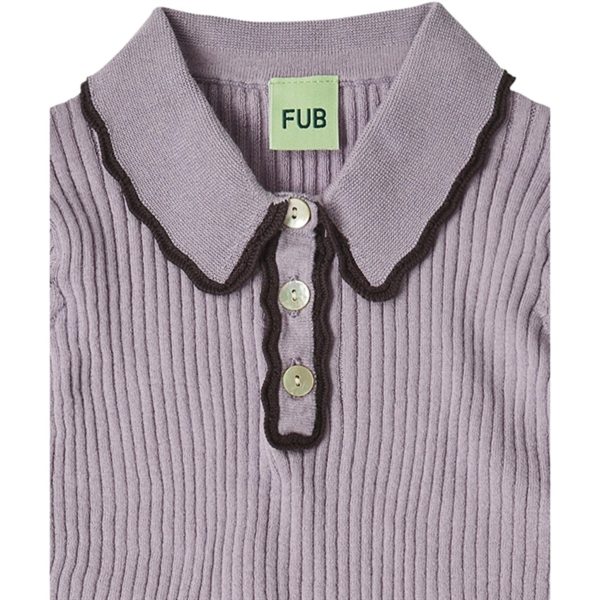 FUB Heather Rib Polo T-shirt Hot on Sale