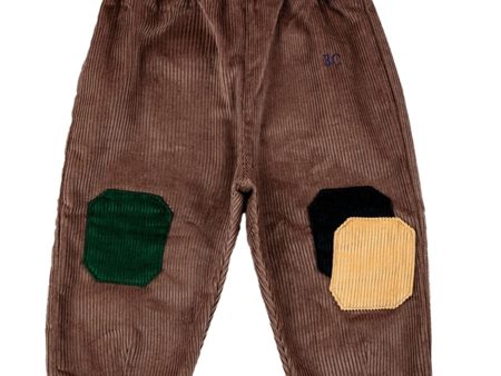 Bobo Choses Brown Color Block Corduroy Bukser Cheap