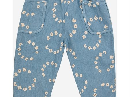 Bobo Choses Baby Bobo Choses Circle Denim Bukser Light Blue For Cheap