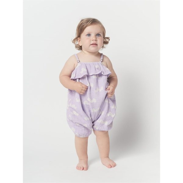 Bobo Choses Lavender Waves All Over Romper For Cheap