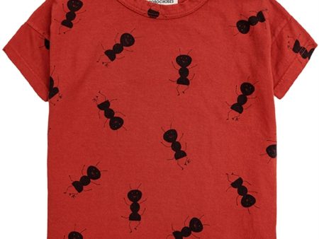 Bobo Choses Baby Ant All Over T-Shirt Burgundy Red on Sale