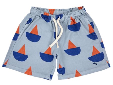 Bobo Choses Light Blue Sail Boat All Over Shorts Supply