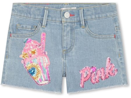 Billieblush Double Stone + Bleach Denim Shorts Fashion