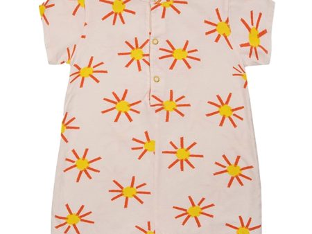 Bobo Choses Baby Sun All Over Playsuit Short Sleeve Offwhite Hot on Sale