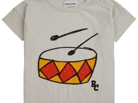 Bobo Choses Baby Play The Drum T-Shirt Beige Online Hot Sale