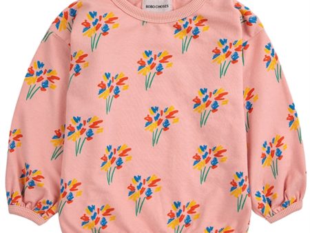 Bobo Choses Baby Fireworks All Over Sweatshirt Round Neck Pink Online Sale