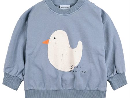 Bobo Choses Blue Rubber Duck Sweatshirt Hot on Sale