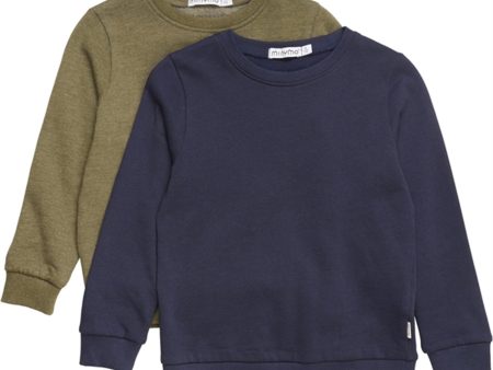 Minymo Dark Olive Sweatshirt 2-pak NOOS Online