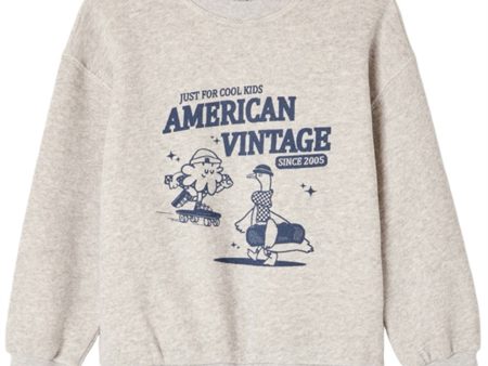 American Vintage Sweatshirt ML Col Rond Mildred Polaire Chine Fashion