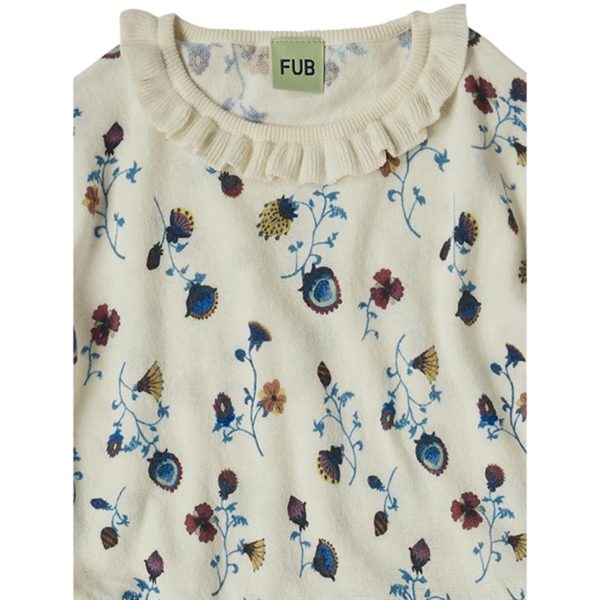 FUB Ecru Flower Printed Kjole Supply