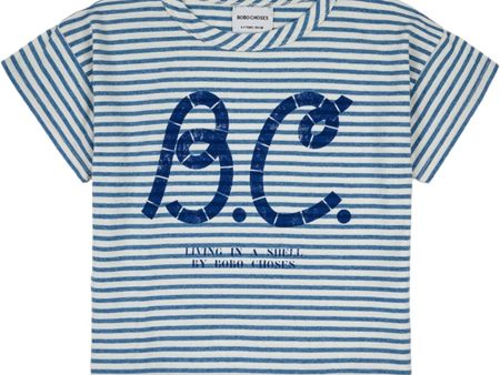 Bobo Choses Light Blue Stripes T-Shirt Online