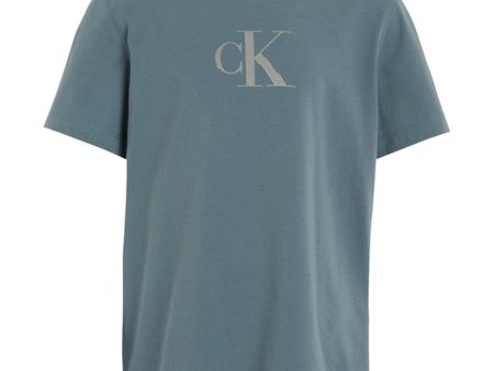 Calvin Klein Jersey Relaxed Ck T-Shirt Goblin Blue Supply