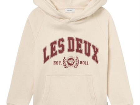 Les Deux Kids Light Ivory Burnt Red University Hoodie Online now