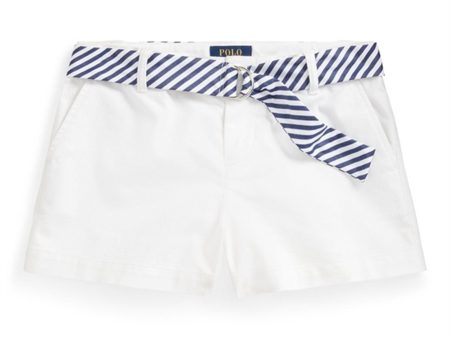 Polo Ralph Lauren Solid Chino Shorts White Discount